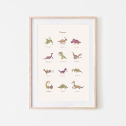 Mushie Plakat - Dinosaurs - Large