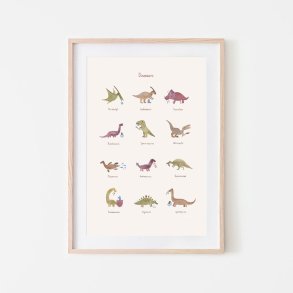 Mushie Plakat - Dinosaurs - Large