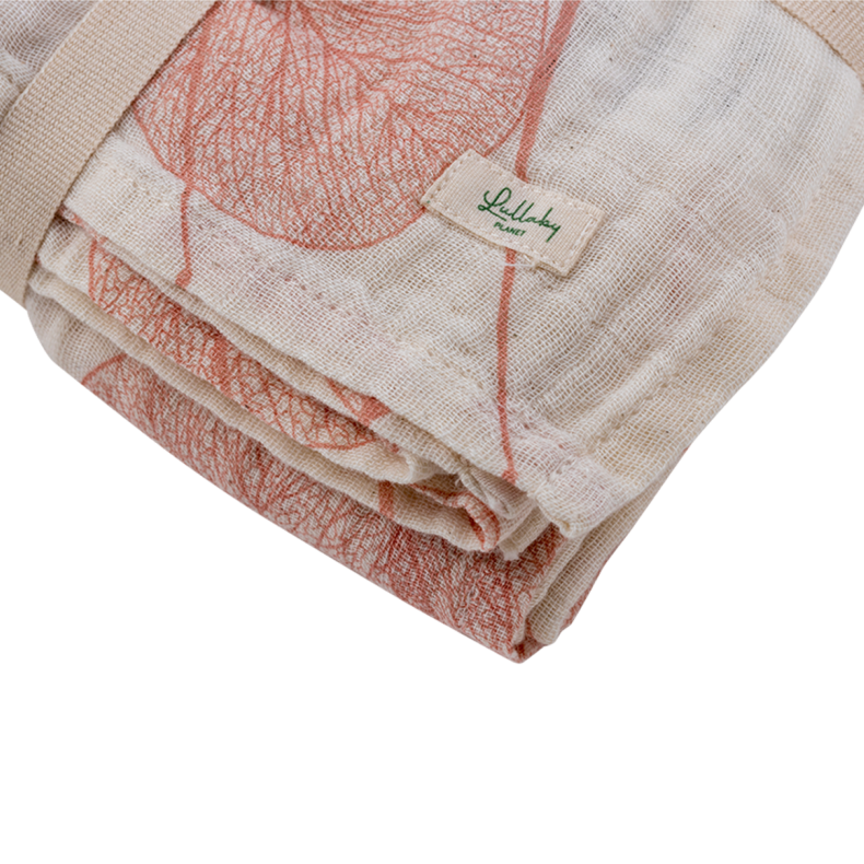 Muslin svb-Lulluby Planet- 120x120cm - Rose Quartz-100 % GOTS-certificeret kologisk bomuld