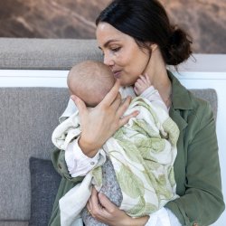 Svb-Lulluby Planet- 120x120cm - Hazelnut Brown-100 % GOTS-certificeret kologisk bomuld-