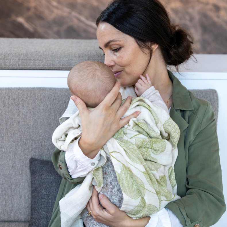 Svb-Lulluby Planet- 120x120cm - Hazelnut Brown-100 % GOTS-certificeret kologisk bomuld-