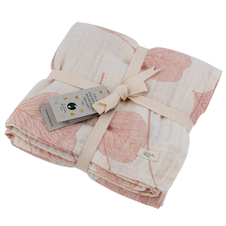 Muslin Swaddle 120x120cm - Rose Quartz-100 % GOTS-certificeret kologisk bomuld