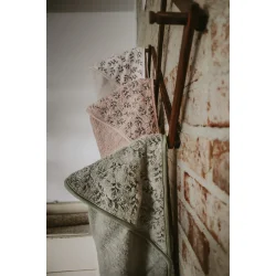 Baby badeslag med  broderet htte-kologisk frotte-Grn