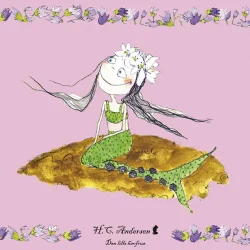 H.C Andersen Dkkeservietter 2-st Pige-Prinsessen og rten og Den Lille Havfrue.