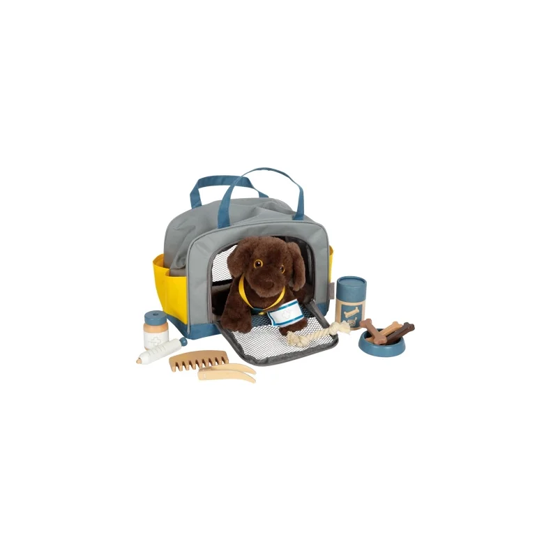 Small foot hund med taske og plejes�t