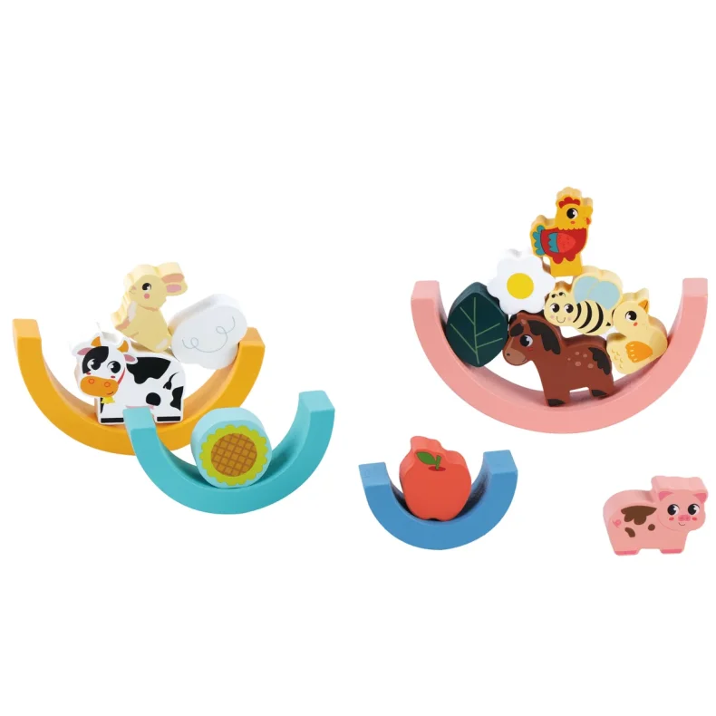 Kinder and Kids Byggeklodser-regnbue og figurer s�t