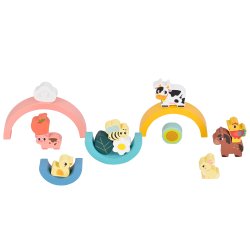 Kinder and Kids Byggeklodser-regnbue og figurer s�t