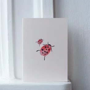 Specialday Hilsen kort med marieh�ne(7,4x10,5 cm)