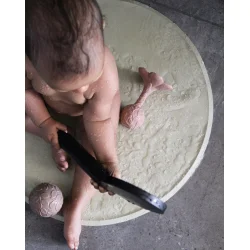 Natruba rund bademtte-med bladmnster-sage