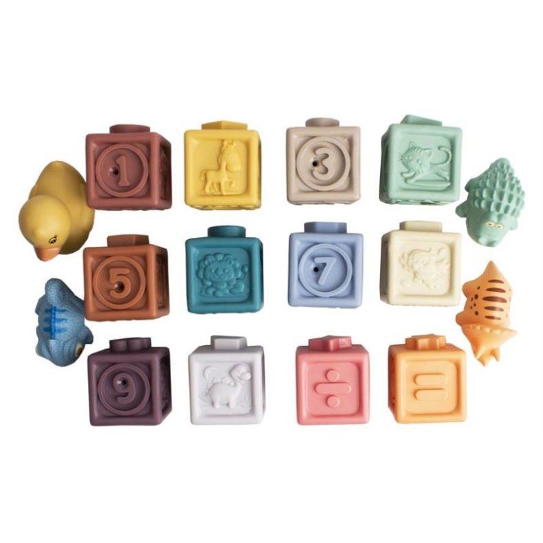 Magni stabelklodser med dyr-16 stk.